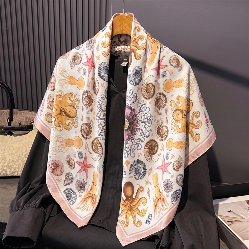 Silk Scarf Square - 2026 ipek şal kare eşarp kadınlar