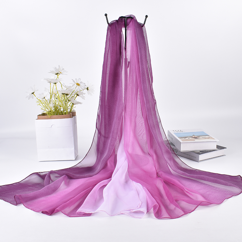 Silk Scarf Square - 2023 ilkbahar/yaz yeni üç renk degrade