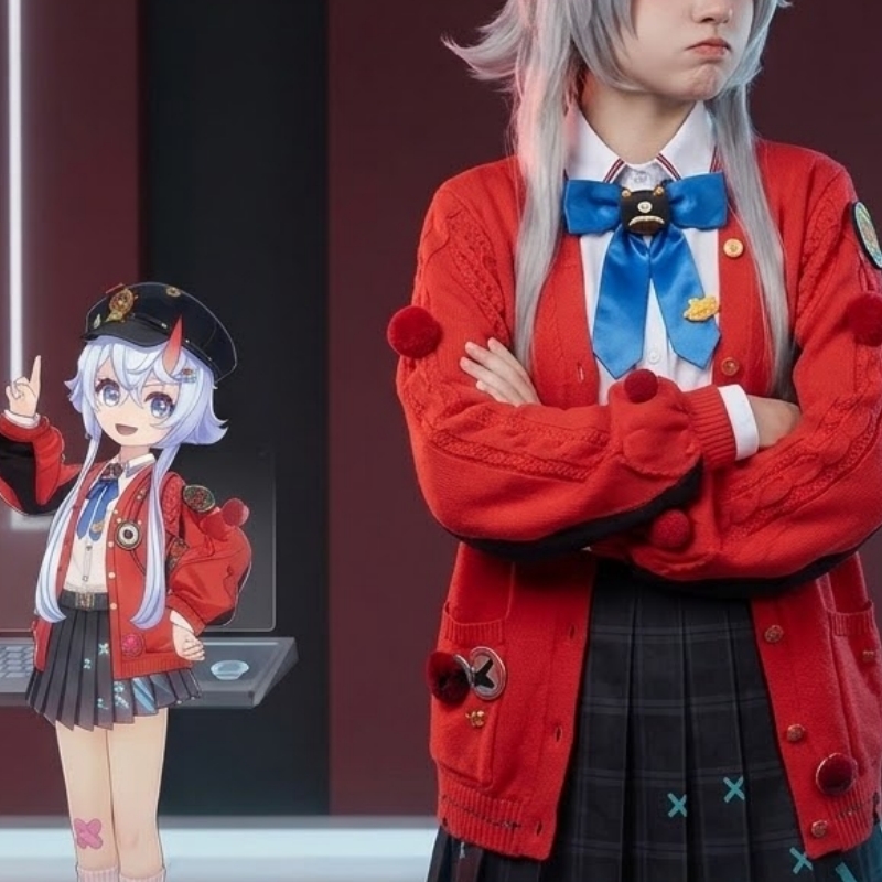 Women'S Red Accessories - Neverness To Everness Sakiri Cosplay Kostüm