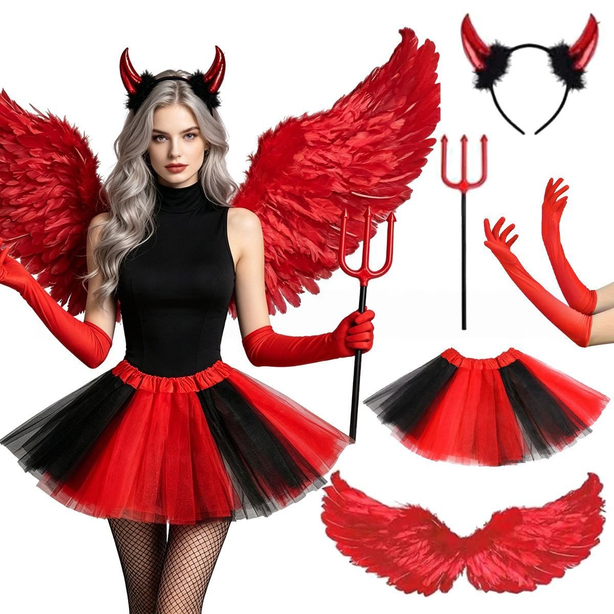 Cadılar Bayramı Kostümü Kırmız - Women'S Red Accessories incelemesi ve fiyatı