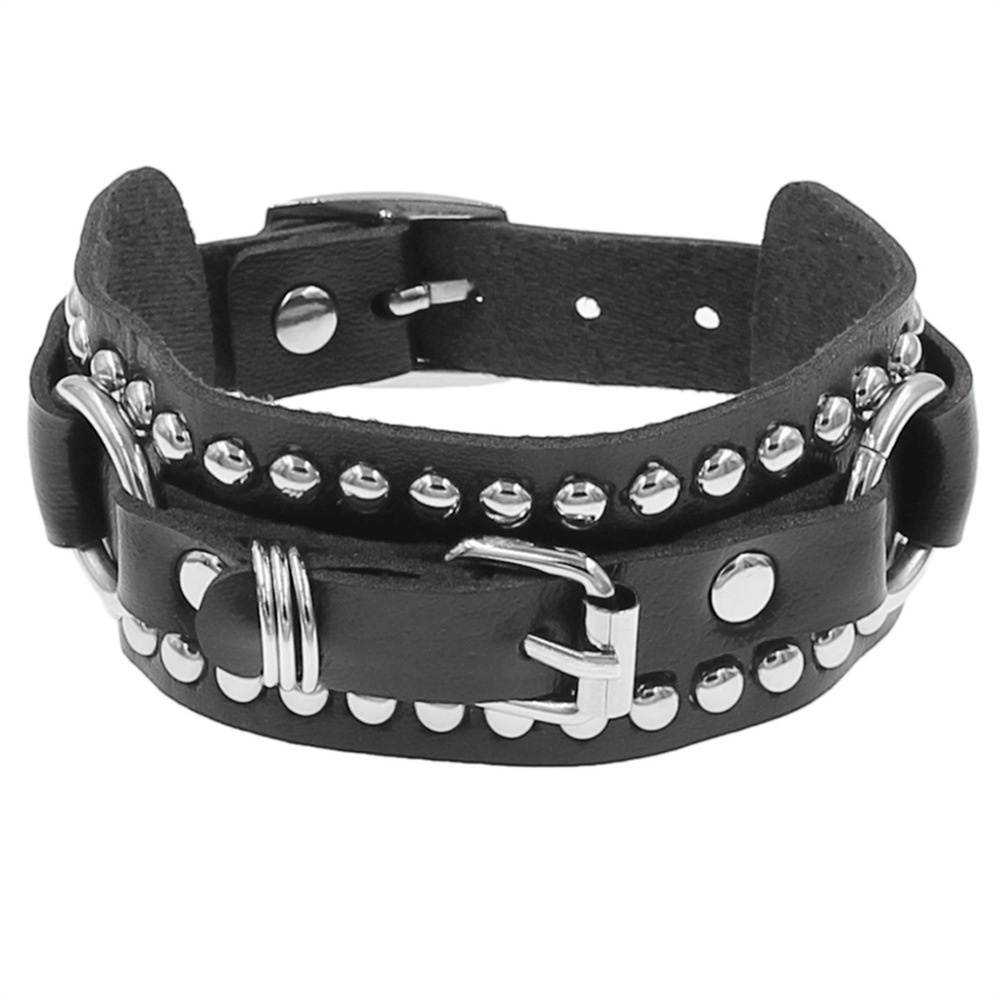 Gotik Siyah Deri Bileklik Bile - Women'S Emo Accessories incelemesi ve fiyatı