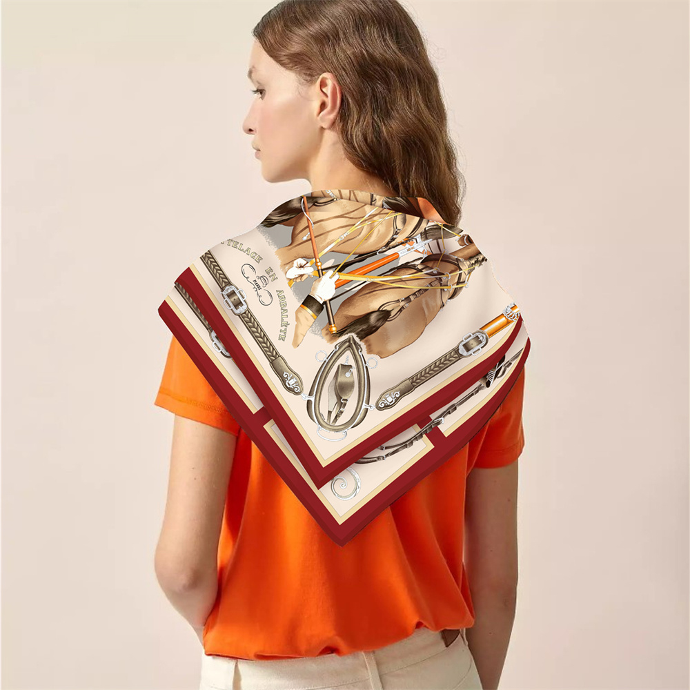 Ipek Eşarp Kadın At Baskılı Ka - Silk Scarf Square incelemesi ve fiyatı