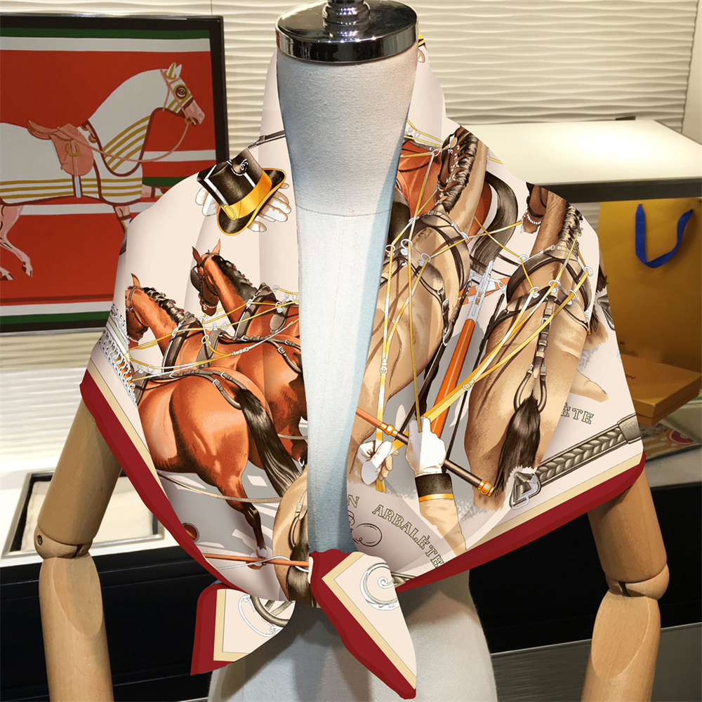 Ipek Eşarp Kadın At Baskılı Ka - Silk Scarf Square incelemesi ve fiyatı
